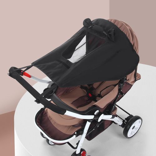اشتري Durable Stroller Sunshade  Sunshade For Pram Infants Black في مصر