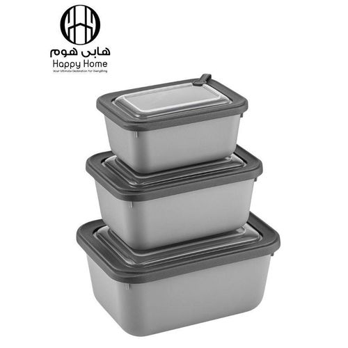 product_image_name-Generic-Happy Home 3-Piece Food Storage Container Set Microwave & Freezer Safe Lids 600ml, 1050ml, 1750ml Ideal for Storing Meals, Salads, Vegetables, Fruits, Meat, Beans & Dry Foods Durable, Food-Safe Plastic, Easy to Clean, Practical & Stylish Kitchen Orga-1