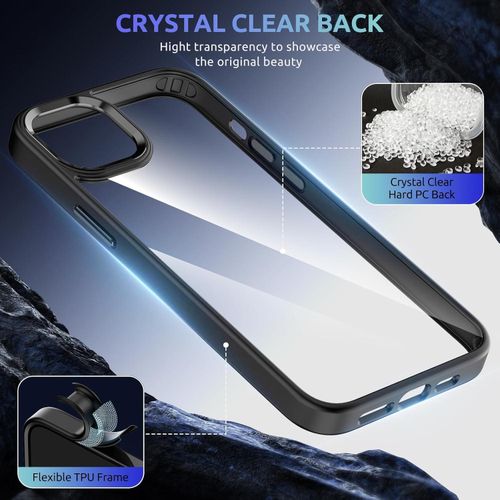 product_image_name-Generic-جراب بظهر صلب من البولي كربونات وإطار ناعم من بولي يوريثين مقاوم للحرارة للحماية من السقوط بدرجة عسكرية، جراب كلاسيكي هايبرد لموبايل آيفون 15 حجم 6.1 بوصة من سابوتو، أسود -3