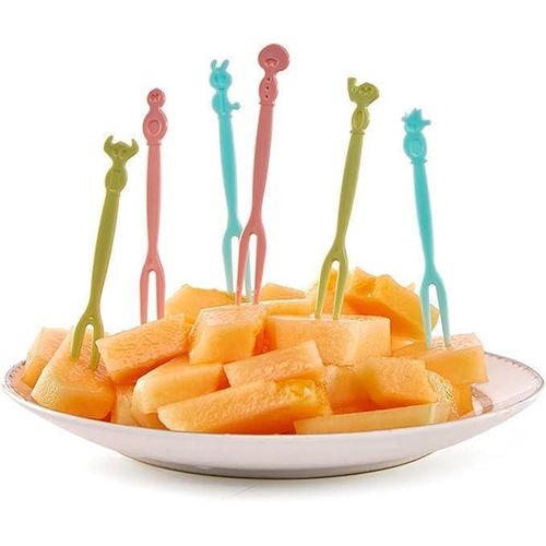 product_image_name-Generic-مجموعة شوك فاكهة منزلية لطيفة، شوكة فاكهة بلاستيكية للاستعمال مرة واحدة، شوكة كيك صغيرة للحلوى والفاكهة والسلطة وللعديد من الحفلات (50)-1