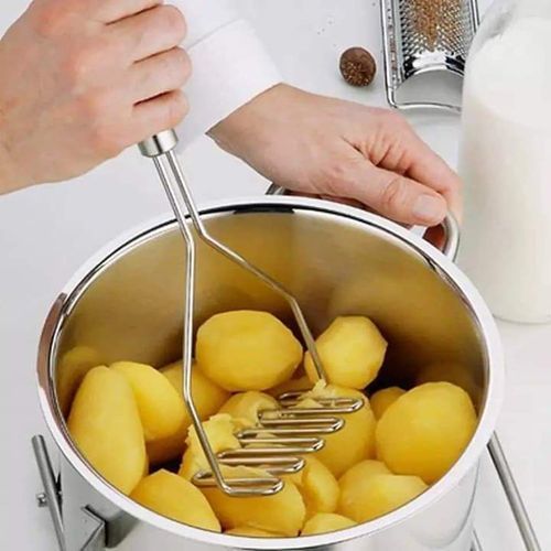 Non-Stick Potato Masher - Stainless - Silver