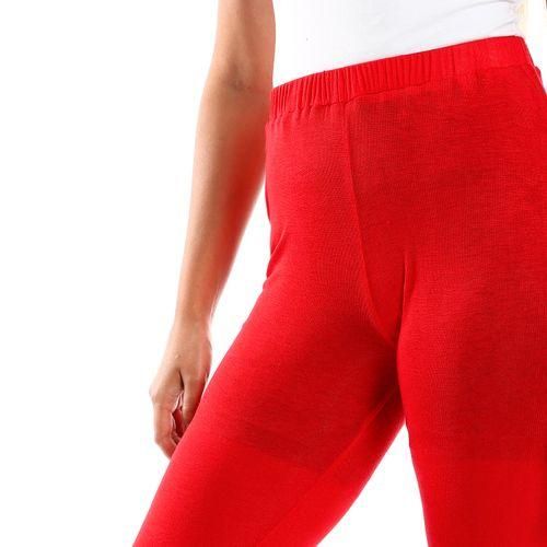 product_image_name-Kady-Flare Fit Red Solid Pants-4