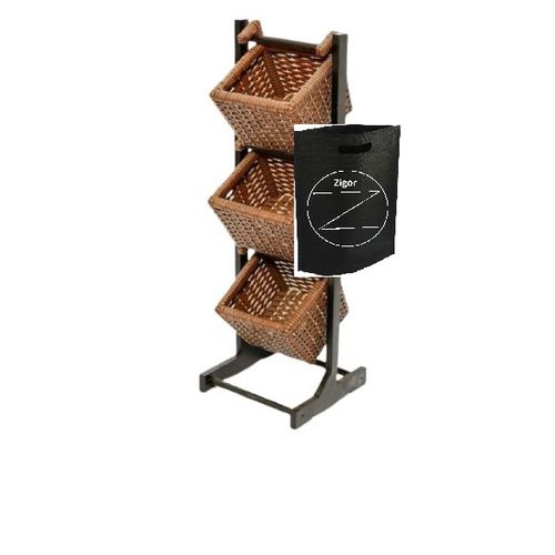 Buy Rattan Trolley Turbo 3 Swing Drawers On A Wooden Stand+Zigor Special Bag in Egypt