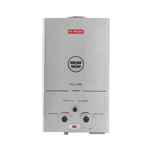 اشتري Fresh 10L Gas Water Heater With Chimney - Silver في مصر