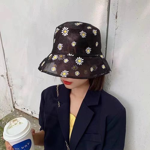 Fashion Daisy Gauze Panama Bucket Hats For Women Embroidered Transparent  Foldable Cap Fishing Hats Summer Hip Hop Bob Cap панама женская @ Best  Price Online