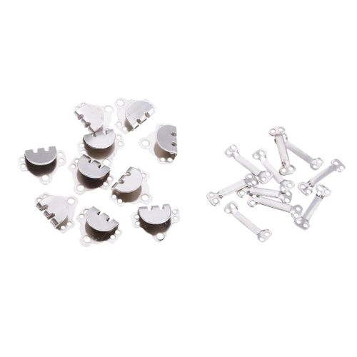 10 Sets trousers hook eye closure Silver Diy Hooks Metal Metal Clothing  Hooks