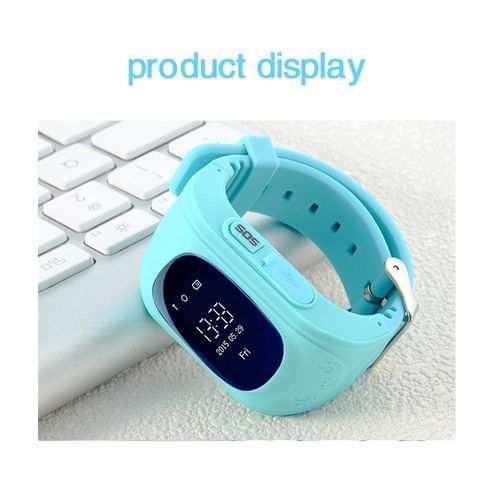 Buy Q50 Silicone GPS Tracker Smart Watch - For Kids - Turquoise in Egypt