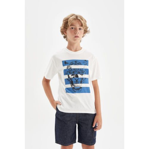 product_image_name-Defacto-Boy Crew Neck Regular Fit Short Sleeve T-Shirt - Off White-1