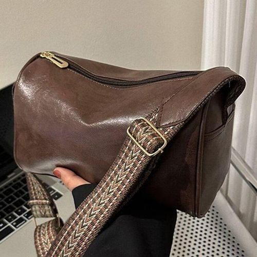 Dark brown handbags leather clearance