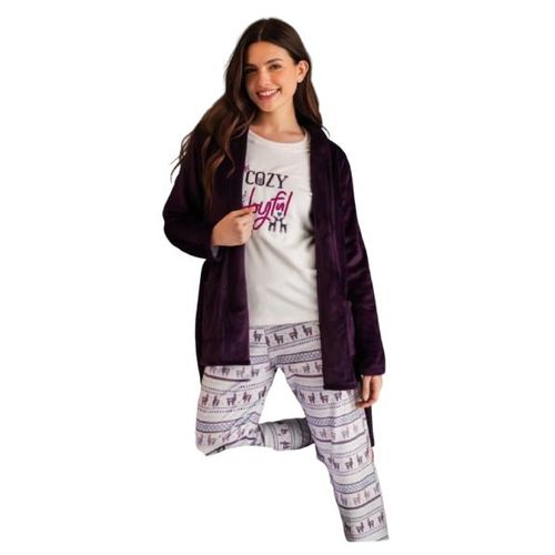 product_image_name-Generic-3-Piece Winter Pajama and Robe Set - Purple X White-3