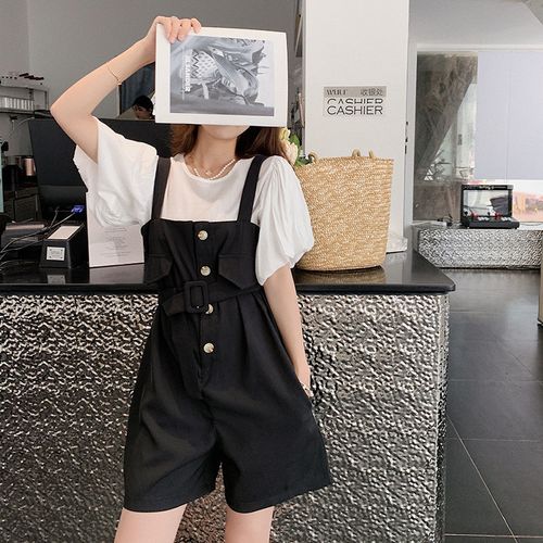 Fashion (black 2 Pcs Sets)Sets Women Summer Solid All-match Korean Style  Simple 2 Piece Outfit Leisure Girls Holiday Casual New Fashion Elegant Fit  Coffee JIN @ Best Price Online