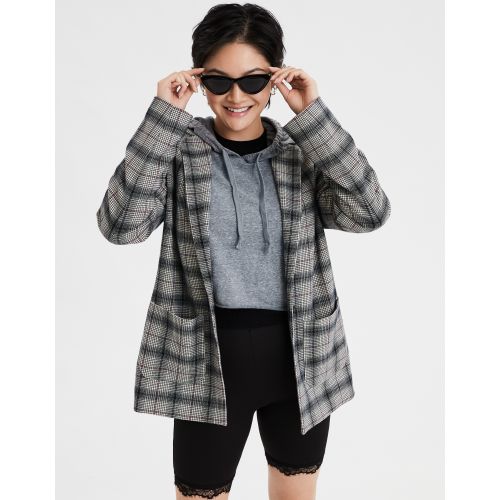american eagle plaid cardigan