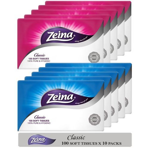 اشتري Zeina Classic 100 Soft Tissues - 10 Easy Packs - Multicolor في مصر