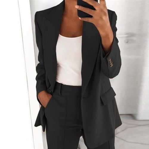 Fashion Elegant Stylish Women B Casual Slim Solid Suits Coat