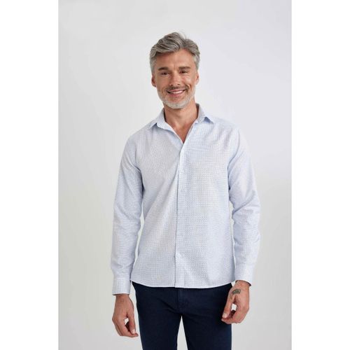product_image_name-Defacto-Man Italian Neck Modern Fit Long Sleeve Shirt - White-1