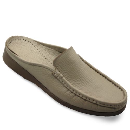 Buy Silver Shoes Men Beige Medical Mules Made Of Genuine Leather in Egypt