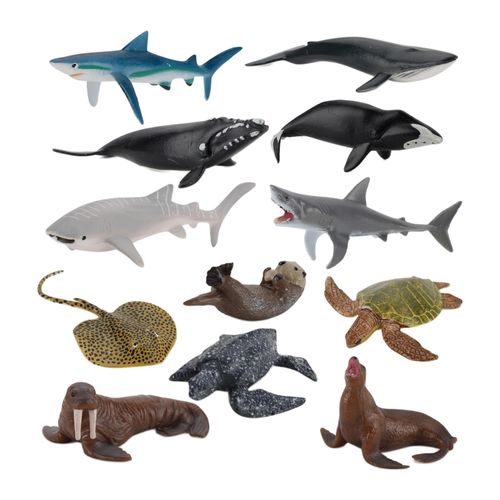 Plastic sea hot sale life toys