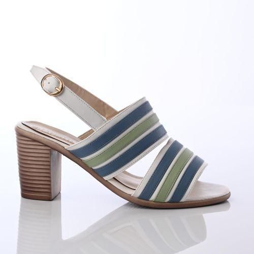 product_image_name-Life Stylish-صندل بكعب من الجلد مع أربطة ملونة SN-520 - أبيض-4