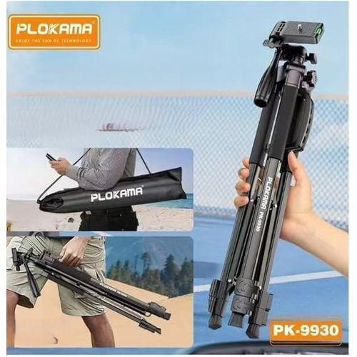 product_image_name-PLOKAMA- PK 9930 Tripod 150 CM: Camera Camcorder Stand for Photography, Compatible with Mobile Phones and Cameras-3