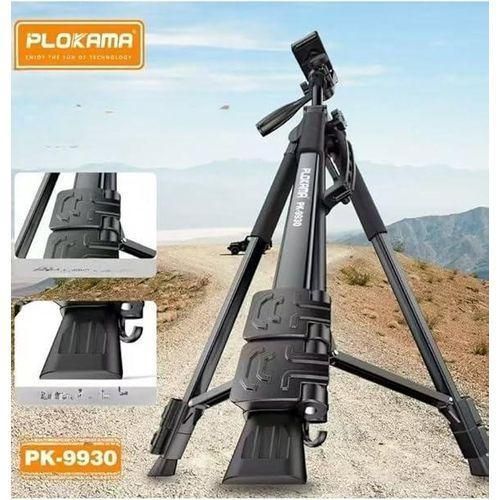 product_image_name-PLOKAMA- PK 9930 Tripod 150 CM: Camera Camcorder Stand for Photography, Compatible with Mobile Phones and Cameras-4