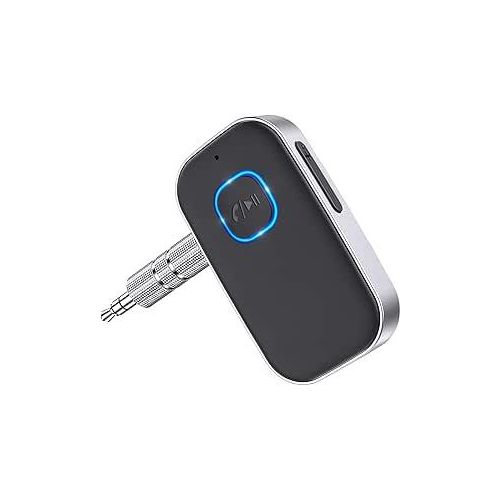 Generic Bluetooth Receiver for Car Noise Cancelling 3.5mm AUX Bluetooth Car Adapter Wireless Audio Receiver for Home Stereo Wired Headphones Hands Free Call 16H Battery Life Black Silver Best Price On...
