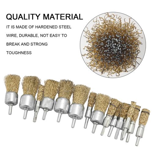 Generic 15 Pack Wire Wheel Cup Brush Set With 1/4 Inch Round Shank, @ Best  Price Online