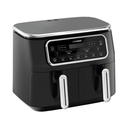 product_image_name-Tornado- Air Fryer Dual Cook 2500 Watt 8 Liter Digital Black & Silver THF-2508DU-BS-2