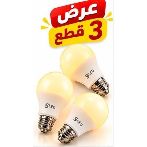 Generic عرض 3 لمبات LED 12 وات بقاعدة E27 وإضاءة دافئة – شكل A60 - image 3
