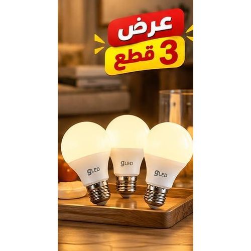 Generic عرض 3 لمبات LED 12 وات بقاعدة E27 وإضاءة دافئة – شكل A60 - image 4