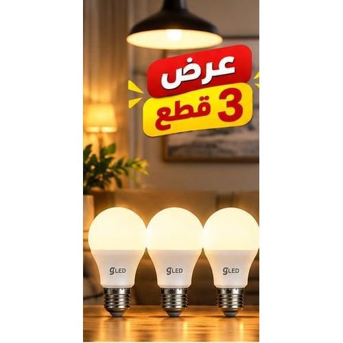 Generic عرض 3 لمبات LED 12 وات بقاعدة E27 وإضاءة دافئة – شكل A60 - image 7