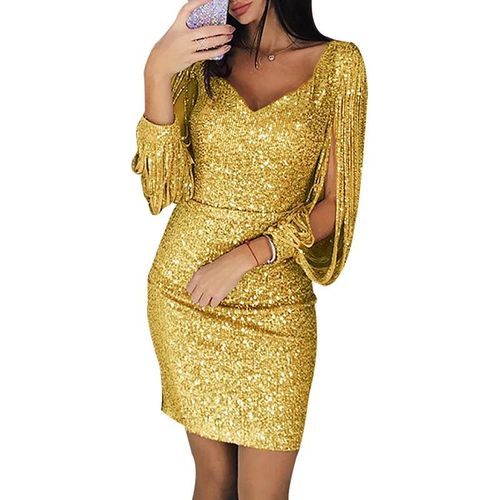 Gold glitter clearance party dress