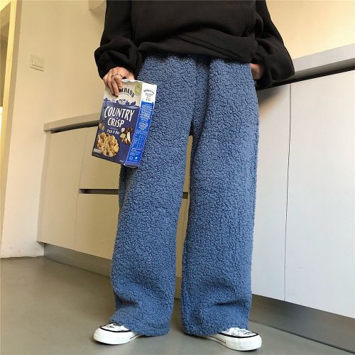 Thicken Fashion Casual Pocket High Waist Sweatpants For Women Pants Trousers