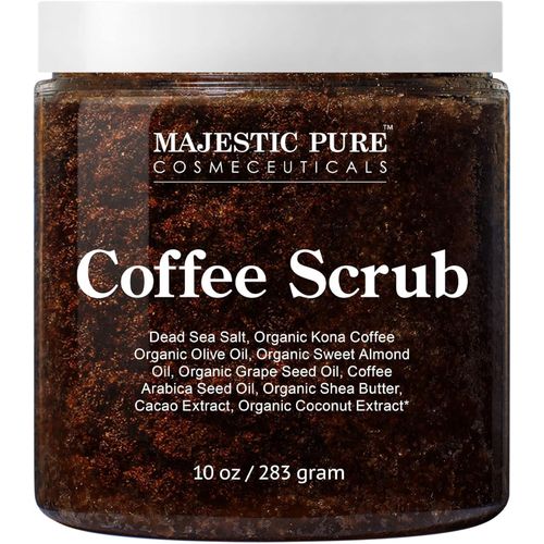 product_image_name-Majestic Pure-Arabica Coffee Scrub - All Natural Body Scrub for Skin Care, Stretch Marks, Acne & Cellulite, Eczema, Age Spots & Varicose Veins - 10 Oz, 10 oz -1