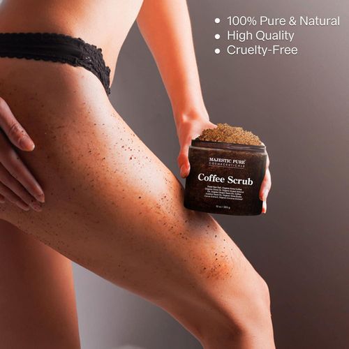 product_image_name-Majestic Pure-Arabica Coffee Scrub - All Natural Body Scrub for Skin Care, Stretch Marks, Acne & Cellulite, Eczema, Age Spots & Varicose Veins - 10 Oz, 10 oz -3