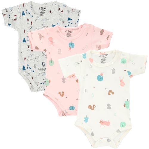 Buy Funny Bunny - (3) Basic Half Sleeves Snap Closure Bodysuit  - New Born in Egypt