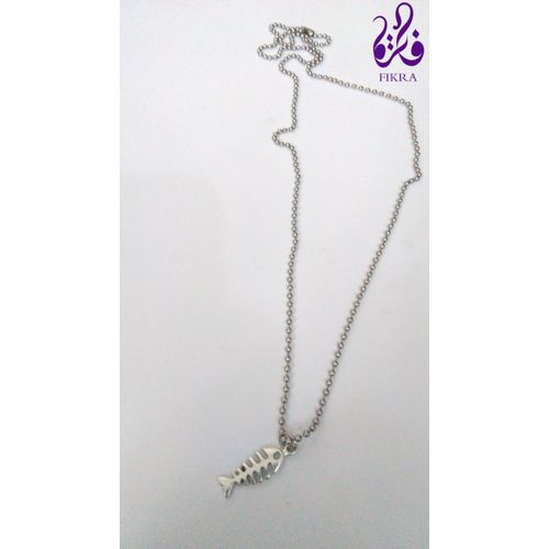 اشتري Generic Fishbone logo necklace - stainless necklace في مصر