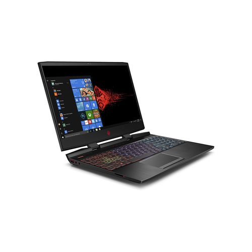 HP Omen 15-dc0014ne لاب توب للأعاب - Intel Core I7 - 16 جيجا بايت رام - 1 تيرا بايت درايف هارد ديسك + 256 جيجا بايت SSD - 15.6 بوصة UHD - 6 جيجا بايت مُعالج رسومات - Windows 10 - أسود