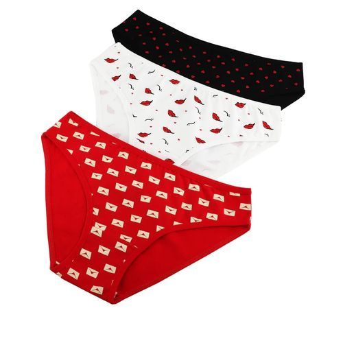 Milk Pack Of 3 Cotton Printed Bekini Milk Panties For Women @ Best