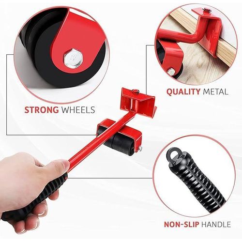 product_image_name-Generic-مجموعة أدوات رفع وتحريك الأثاث من 5 قطع للاستخدام الثقيل في رفع وتحريك الاثاث من خلال عمود رفع واحد و4 أدوات لتدوير الأثاث 360 درجة وطقم التحريك-3