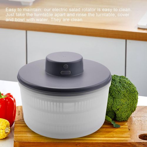 Generic Electric Salad Spinner-Lettuce Vegetable Dryer, USB Rechargeable,  Quick Drying Lettuce Fruit Spinner Material Bowl @ Best Price Online