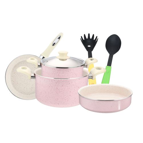 product_image_name-Elite- طقم جرانيت 6 قطع للسفر سهل التعبئه + طقم توزيع 2 قطعه هديه - روز -1