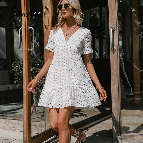 casual white dress