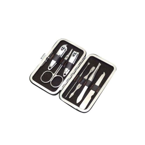 product_image_name-Generic-7-Piece Nail Manicure Pedicure Set With Case Silver/Black-1