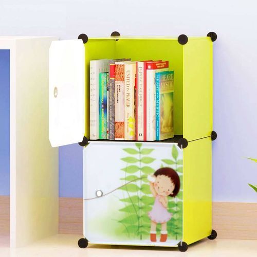 product_image_name-Generic-Storage Organizer - Yellow - 2 Doors-1