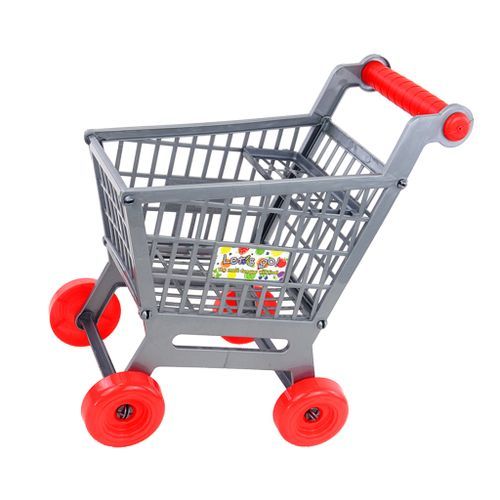 Buy Miniature Mall Shopping Hand Trolley Cart For Kids Role Play Toy Gray in Egypt