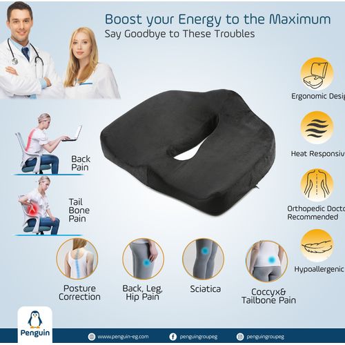 product_image_name-Penguin-بنجوين مقعد طبي قطيفة - ميموري فوم - أسود -3
