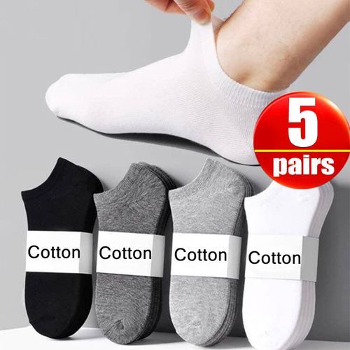 Fashion 5 Pairs Invisible Breathable Cotton Sports Male Short Socks @ Best  Price Online