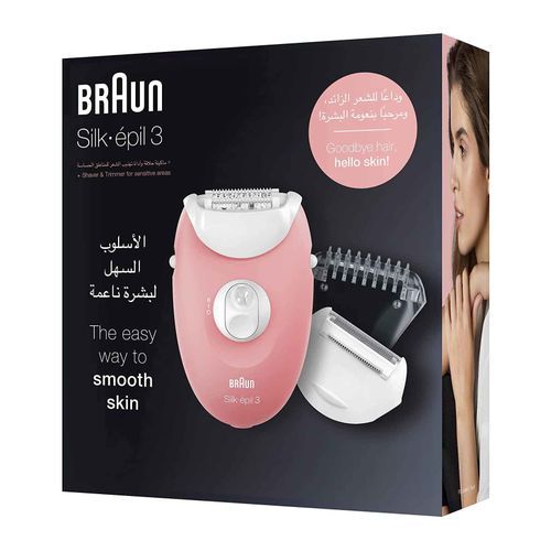 BRAUN SILK-ÉPIL 3 3410 EPILATOR FOR LONG-LASTING HAIR REMOVAL