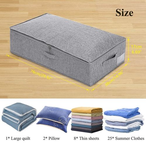 Clearance Large Storage Bags, Clothes Storage Bins Foldable Closet  Organizers Storage Containers with Durable Handles Thick Fabric for Blanket  Comforter Clothing Bedding, Gray, 1 PCS 