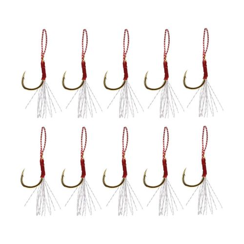 Generic 10 Lot Assist Hooks Jigging Jig Hooks 12#14# For Boat Gold